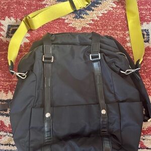 SJP by Sarah Jessica Parker Black Backpack with Yellow Strap